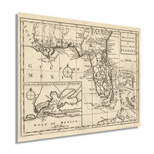Load image into Gallery viewer, Digitally Restored and Enhanced 1763 East &amp; West Florida Map - Vintage Map Wall Art - A Map of the New Governments Vintage Florida Map - Florida Map Wall Art - Vintage Florida Poster
