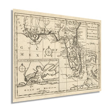 Load image into Gallery viewer, Digitally Restored and Enhanced 1763 East & West Florida Map - Vintage Map Wall Art - A Map of the New Governments Vintage Florida Map - Florida Map Wall Art - Vintage Florida Poster