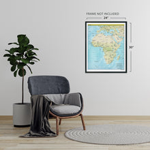 Load image into Gallery viewer, Digitally Restored and Enhanced 2021 Africa Map - Map of Africa Poster Print - Africa Wall Map - Africa Continent