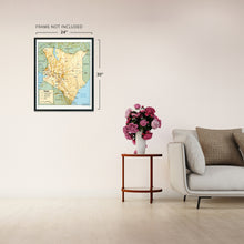 Load image into Gallery viewer, Digitally Restored and Enhanced 1988 Kenya Map Poster - Kenya Wall Map - Map of Kenya Africa
