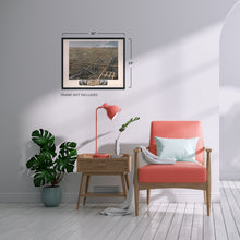 Load image into Gallery viewer, 1869 Rochester Minnesota Map Poster - Old Rochester Map of MN Wall Art - Rochester Olmsted County MN Map History