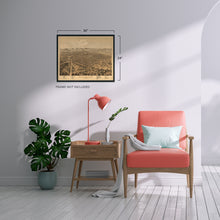 Load image into Gallery viewer, 1874 Kalamazoo Michigan Map - Old Map of Michigan - History Map of Kalamazoo Michigan - Bird's Eye View of Kalamazoo Michigan Wall Art Poster