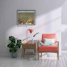 Load image into Gallery viewer, Digitally Restored and Enhanced 1871 Lexington KY Map Poster - Vintage Lexington Kentucky Map - Old Lexington Map - Bird's Eye View of Lexington Fayette County Kentucky Looking South West