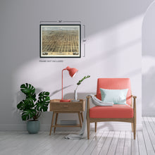 Load image into Gallery viewer, Digitally Restored and Enhanced 1869 Champaign Illinois Map - Old Champaign City Champaign County Illinois Poster - History Map of Champaign IL Wall Art