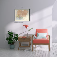 Cargar imagen en el visor de la galería, Digitally Restored and Enhanced 1965 Vintage Nigeria Map - Vintage Administrative Map of Nigeria Wall Art - Old Federal Republic of Nigeria West Africa Map Poster