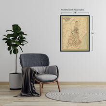 Load image into Gallery viewer, Digitally Restored and Enhanced 1894 New Hampshire Map - Vintage Map of New Hampshire Wall Art - Historic Railroad Map of New Hampshire Vintage Poster - Old New Hampshire Wall Decor