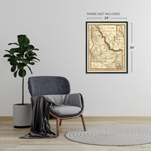Load image into Gallery viewer, Digitally Restored and Enhanced 1896 Idaho State Map - Vintage Map of Idaho Wall Art - Old Township County and Railroad Map of Idaho Poster - Map Idaho Wall Decor - Historic Idaho Wall Map