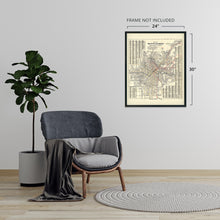 Load image into Gallery viewer, Digitally Restored and Enhanced 1906 Los Angeles City Map - Vintage Map of Los Angeles California - Old Los Angeles Wall Art - Los Angeles Map Poster - History Map of Los Angeles Showing Railway Systems