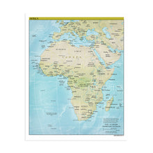 Load image into Gallery viewer, Digitally Restored and Enhanced 2021 Africa Map - Map of Africa Poster Print - Africa Wall Map - Africa Continent