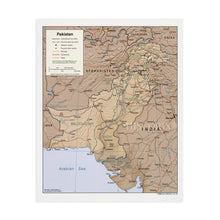 Load image into Gallery viewer, Digitally Restored and Enhanced 2009 Pakistan Map Poster - Map of Pakistan - Islamic Republic of Pakistan Map