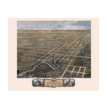 Load image into Gallery viewer, 1869 Rochester Minnesota Map Poster - Old Rochester Map of MN Wall Art - Rochester Olmsted County MN Map History