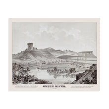 Load image into Gallery viewer, Digitally Restored and Enhanced 1875 Green River Wyoming Map Poster - Old Green River Wyoming Wall Art - History Map of Green River City WY Territory