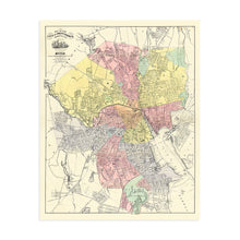 Load image into Gallery viewer, Digitally Restored and Enhanced 1899 Map of Providence Rhode Island - Vintage Providence Wall Art - Old Providence Map - Historic Bird's Eye View of Providence Poster - History Map of Providence RI