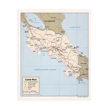 Cargar imagen en el visor de la galería, Digitally Restored and Enhanced 1987 Costa Rica Map Poster - Vintage Wall Map of Costa Rica Wall Art - Old Map of San Jose Costa Rica Central America - Restored Costa Rica History Map Print