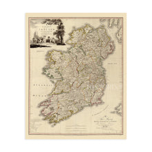 Load image into Gallery viewer, Digitally Restored and Enhanced 1797 Ireland Map Poster - Vintage Map of Ireland Wall Art - History Map of Dublin Ireland - Old Republic of Ireland Map Print - A New Map of Ireland Wall Art