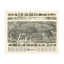 Load image into Gallery viewer, Digitally Restored and Enhanced 1904 Hoboken New Jersey Map - City of Hoboken Wall Art - History Map of Hoboken NJ - Hudson County New Jersey Vintage Map