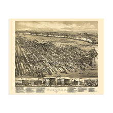 Load image into Gallery viewer, 1881 Hoboken New Jersey Map Poster - Old Hoboken NJ Wall Art Map - History Wall Art Map of Hoboken City NJ