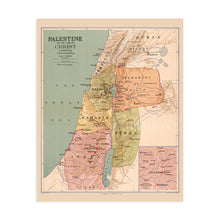 Load image into Gallery viewer, Digitally Restored and Enhanced 1916 Palestine Map in the Time of Christ - Biblical Map of Palestine Poster - Old Bible Timeline Map of Palestine Wall Art