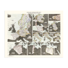 Load image into Gallery viewer, Digitally Restored and Enhanced 1945 Battles and Campaigns: World War II European and African Theater Map - Vintage World War II Map - Old World War 2 Poster - Historic WW2 Map Wall Art