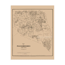 Load image into Gallery viewer, Digitally Restored and Enhanced 1881 Nacogdoches County Texas Map - Nacogdoches Texas Map - Nacogdoches History Map of Texas - Nacogdoches County Wall Art