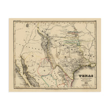 Cargar imagen en el visor de la galería, Digitally Restored and Enhanced 1846 Texas Map - Texas Vintage Map - Old Poster Map of Texas State - Historical Map of Texas Poster - History Map of Texas - Restored Texas Wall Art