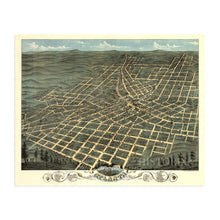 Cargar imagen en el visor de la galería, Digitally Restored and Enhanced 1871 Atlanta Georgia Map - Vintage Map of Atlanta GA Wall Art - Old Atlanta Wall Map - Vintage Atlanta Poster - Bird's Eye View Map of Atlanta Looking North East