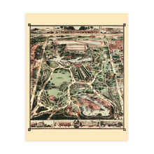 Load image into Gallery viewer, Digitally Restored and Enhanced 1860 Central Park New York Map - Old Central Park Map of New York Poster - History Map of Central Park NYC Wall Art