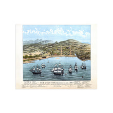 Load image into Gallery viewer, Digitally Restored and Enhanced 1884 San Francisco Map Art - View of Vintage San Francisco, formerly Yerba Buena in 1846-1847 - Vintage Map Wall Art - Bay Area Map Art - SF Poster - SF Map