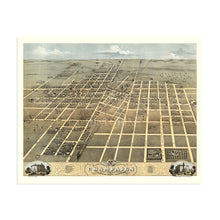 Load image into Gallery viewer, Digitally Restored and Enhanced 1869 Champaign Illinois Map - Old Champaign City Champaign County Illinois Poster - History Map of Champaign IL Wall Art