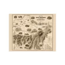 Load image into Gallery viewer, Digitally Restored and Enhanced 1858 Map of White Mountains New Hampshire Poster - Vintage Map NH Wall Art - Vintage White Mountains Map - White Mountains Poster - NH White Mountains Map Poster