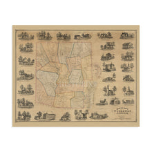Cargar imagen en el visor de la galería, Digitally Restored and Enhanced 1853 Woodbury Town Map - Vintage Litchfield County Map of Connecticut Wall Art - Old Woodbury Connecticut State Map - History Map of Woodbury Wall Art from Actual Surveys