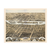Load image into Gallery viewer, Digitally Restored and Enhanced 1869 Batavia Illinois Map - Old Map of Batavia IL Wall Art Poster - Batavia City Kane County State of Illinois Map History
