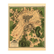 Cargar imagen en el visor de la galería, Digitally Restored and Enhanced 1863 Map of the Battle of Gettysburg Pennsylvania - Vintage Map Wall Art - American Civil War Poster Showing Line of Battle on July 2nd 1863 - Gettysburg Map