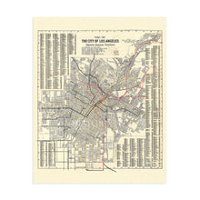 Load image into Gallery viewer, Digitally Restored and Enhanced 1906 Los Angeles City Map - Vintage Map of Los Angeles California - Old Los Angeles Wall Art - Los Angeles Map Poster - History Map of Los Angeles Showing Railway Systems