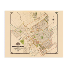 Load image into Gallery viewer, Digitally Restored and Enhanced 1886 San Jose California Map - Vintage San Jose Wall Art - Old San Jose Map - Historic City of San Jose Poster - Restored Map of San Jose CA Showing Drainage Roads Blocks