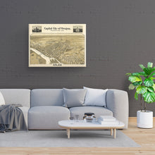 Load image into Gallery viewer, Digitally Restored and Enhanced 1905 Salem Oregon Map Canvas Art - Canvas Wrap Vintage Salem State of Oregon Map - History Map of Oregon Poster - Bird's Eye View of Salem Oregon Wall Art