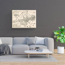 Cargar imagen en el visor de la galería, Digitally Restored and Enhanced 1722 Map of Boston Canvas Art - Canvas Wrap Vintage Boston Canvas - Old Boston Map Poster - Restored Boston Canvas - The Town of Boston in New England Wall Art