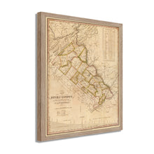 Load image into Gallery viewer, Digitally Restored and Enhanced 1831 Bucks County Pennsylvania Map - Framed Vintage Bucks County Map Print - Old Map of Pennsylvania - Restored Bucks County PA Map Wall Art Poster