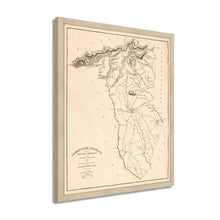 Load image into Gallery viewer, Digitally Restored and Enhanced 1825 Greenville County South Carolina Map - Framed Vintage Map of Greenville SC - History Map of Greenville District South Carolina Wall Art Poster