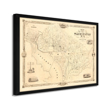 Cargar imagen en el visor de la galería, Digitally Restored and Enhanced 1850 Washington DC Map - Framed Vintage City of Washington DC Map - Old Wall Map of Washington DC - Restored Washington DC Map Print Wall Art Poster