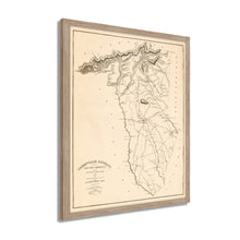 Load image into Gallery viewer, Digitally Restored and Enhanced 1825 Greenville County South Carolina Map - Framed Vintage Map of Greenville SC - History Map of Greenville District South Carolina Wall Art Poster