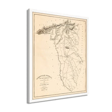 Load image into Gallery viewer, Digitally Restored and Enhanced 1825 Greenville County South Carolina Map - Framed Vintage Map of Greenville SC - History Map of Greenville District South Carolina Wall Art Poster