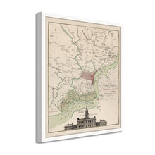 Cargar imagen en el visor de la galería, Digitally Restored and Enhanced 1777 Philadelphia Map Art - Framed Vintage Map of Philadelphia - Old Philadelphia Wall Art - Plan of The City & Environs of Philadelphia Map Wall Art Poster