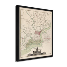 Cargar imagen en el visor de la galería, Digitally Restored and Enhanced 1777 Philadelphia Map Art - Framed Vintage Map of Philadelphia - Old Philadelphia Wall Art - Plan of The City & Environs of Philadelphia Map Wall Art Poster