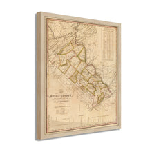 Load image into Gallery viewer, Digitally Restored and Enhanced 1831 Bucks County Pennsylvania Map - Framed Vintage Bucks County Map Print - Old Map of Pennsylvania - Restored Bucks County PA Map Wall Art Poster