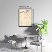 Load image into Gallery viewer, Digitally Restored and Enhanced 1825 Map of Greenville District South Carolina Poster - Greenville County Vintage Map Wall Art - Property Ownership and County Map of Greenville SC District