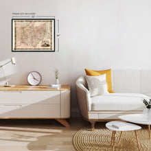 Load image into Gallery viewer, Digitally Restored and Enhanced 1851 State of Ohio Map - Ohio State Vintage Map - Township Map of the State of Ohio Wall Art - Ohio State Print - Ohio Wall Map Poster - Ohio Map Art - Ohio Decor