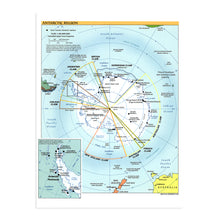 Load image into Gallery viewer, Digitally Restored and Enhanced 2005 Map of the Antarctic Region - Antarctic Peninsula Map - Shows Territorial Claims and Year-Round Research Stations - Antarctica Poster - Map of Antarctica