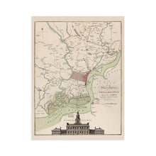 Load image into Gallery viewer, Digitally Restored and Enhanced 1777 Map of Philadelphia Pennsylvania - Vintage Map of Philadelphia City Wall Art - Plan of the City of Philadelphia Map Print Showing Landowners