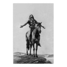 Load image into Gallery viewer, Digitally Restored and Enhanced 1921 Appeal to The Great Spirit Photo Print - Old Native Indian on Horseback Appeal to The Great Spirit Poster Wall Art